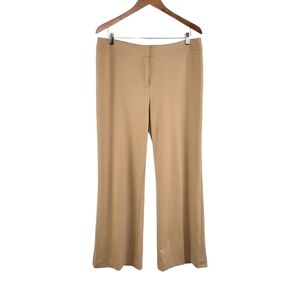 Vesti Women's Wide Leg High Rise Trousers Dress Pants Slacks Size 12 Beige Tan